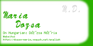 maria dozsa business card